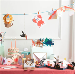 Meri Meri - Crab With Bunting Card - Yengeç Tebrik Kartı