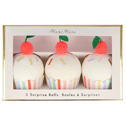 Meri Meri - Cupcake Surprise Balls - Cupcake Sürpriz Toplar - 3lü