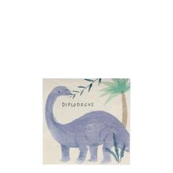 Meri Meri - Dinosaur Napkins - Dinozor Peçete - S - 16lı