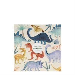 Meri Meri - Dinosaur Napkins - Dinozor Peçete - L - 16lı