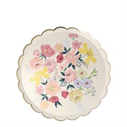 Meri Meri - English Garden Plates - English Garden Tabak - S - 8li