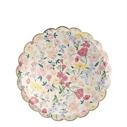 Meri Meri - English Garden Plates - English Garden Tabak - S - 8li