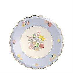 Meri Meri - English Garden Plates - English Garden Tabak - S - 8li
