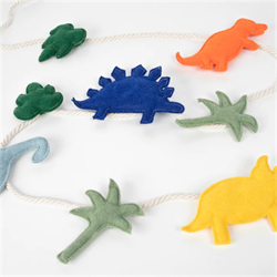 Meri Meri - Felt Dinasour Garland - Keçe Dinozor Asılan Süs