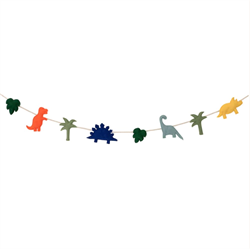Meri Meri - Felt Dinasour Garland - Keçe Dinozor Asılan Süs