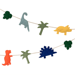 Meri Meri - Felt Dinasour Garland - Keçe Dinozor Asılan Süs