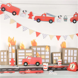 Meri Meri - Fire Truck Garland - İtfaiye Asılan Süs