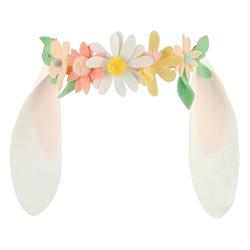 Meri Meri - Floral Bunny Ears & Pompom Tail - Çiçekli Tavşan Kulakları