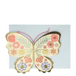 Meri Meri - Floral Butterfly Card - Çiçekli Kelebek Tebrik Kartı