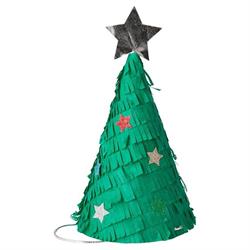 Meri Meri - Fringed Christmas Tree Party Hats - Püsküllü Çam Ağacı Parti Şapkaları