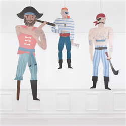Meri Meri - Giant Pirate Decorations - Dev Korsan Dekorlar - 3lü