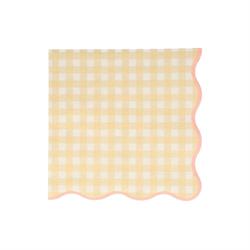 Meri Meri - Gingham Napkins - Damalı Peçeteler - L - 20li