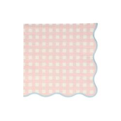 Meri Meri - Gingham Napkins - Damalı Peçeteler - L - 20li
