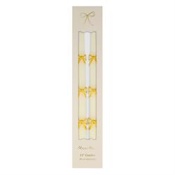 Meri Meri - Gold Bow Taper Candles - Altın Kurdele Detaylı Mumlar (2li)