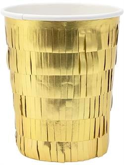 Meri Meri - Gold Fringe Party Cups - Altın Saçaklı Bardaklar