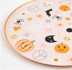Meri Meri - Groovy Halloween Icon Dinner Plates - Cadılar Bayramı Karakterli Tabaklar (L) (8li)