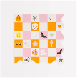Meri Meri - Groovy Halloween Icon Large Napkins - Cadılar Bayramı Karakterli Peçeteler (L) (16lı)