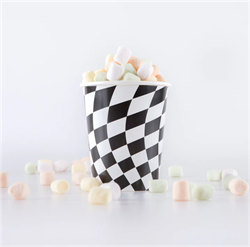 Meri Meri - Halloween Checker Cups - Cadılar Bayramı Damalı Bardaklar (8li)