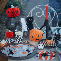 Meri Meri - Halloween Checker Cups - Cadılar Bayramı Damalı Bardaklar (8li)