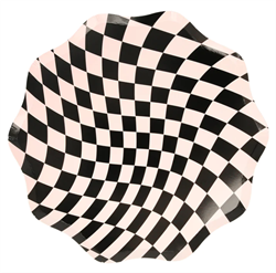 Meri Meri - Halloween Checker Dinner Plates - Cadılar Bayramı Damalı Tabaklar (8li)
