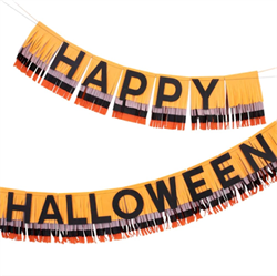 Meri Meri - Halloween Fringe Garland - Halloween Püsküllü Asılan Süs