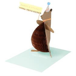 Meri Meri - Honey Bear Card - Tombik Ayı Tebrik Kartı