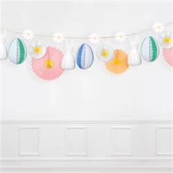 Meri Meri - Honeycomb Easter Bunny Garland - Petekli Paskalya Tavşan Asılan Süs