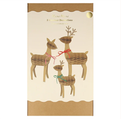 Meri Meri - Honeycomb Reindeer Family - Rengeyiği Ailesi Dekorlar (3lü)