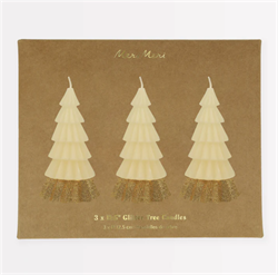 Meri Meri - Ivory Tree Candles - Krem Renk Ağaç Mumlar (3lü)