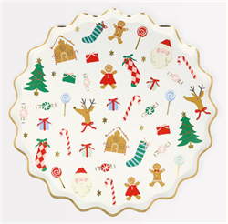 Meri Meri - Jolly Christmas Dinner Plates - Yeni Yıl Tabaklar (L) (8li)