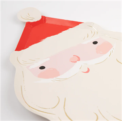 Meri Meri - Jolly Christmas Santa Plates - Noel Baba Tabaklar (8li)