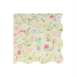 Meri Meri - Ladurée Floral Small Napkins - Ladurée Çiçekli Peçeteler - S - 16lı
