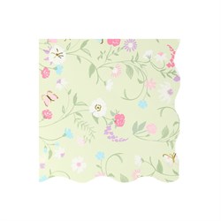 Meri Meri - Ladurée Floral Small Napkins - Ladurée Çiçekli Peçeteler - S - 16lı