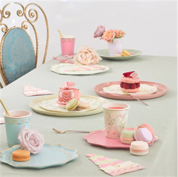 Meri Meri - Ladurée Paris Floral Cups - Ladurée Paris Çiçekli Bardaklar - 8li
