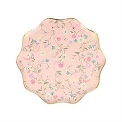 Meri Meri - Ladurée Paris Floral Side Plates - Ladurée Paris Çiçekli Tabaklar (M) (8li)