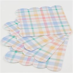 Meri Meri - Large Spring Plaid Napkins - Bahar Yeri Peçeteler - 16Lı