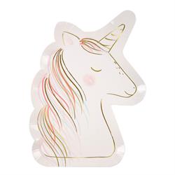 Meri Meri - Magical Unicorn Plates - Unicorn Tabak - L