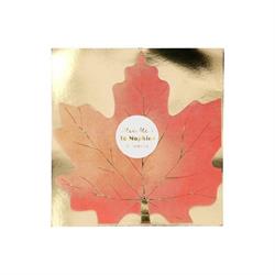 Meri Meri - Maple Leaf Napkins - Sonbahar Yaprağı Peçete - 16lı