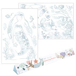 Meri Meri - Mermaid Colouring Posters - Deniz Kızı Boyamalı Poster