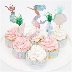 Meri Meri - Mermaid Cupcake Kit - Deniz Kızı Cupcake Kit