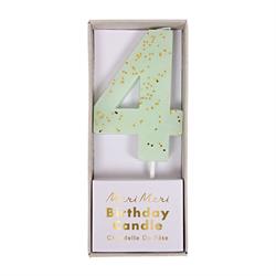 Meri Meri - Mint Number 4 Candle - 4 Numara Mint Mum