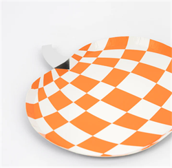 Meri Meri - Mod Pattern Pumpkin Plates - Modern Balkabağı Tabaklar (8li)