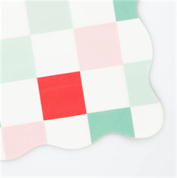 Meri Meri - Multi Check Large Napkins - Kareli Peçeteler (L) (16lı)