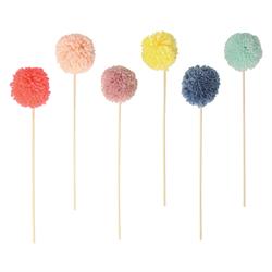 Meri Meri - Multi Pompom Cake Toppers - Çok Ponponlu Pasta Süsü