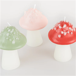 Meri Meri - Mushroom Candles - Mantar Mumlar (3lü)