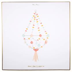 Meri Meri - Neon & Gold Fabric Chandelier - Neon & Altın Süs Avize