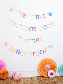 Meri Meri - Neon Letter Garland Kit - Neon Simli Harf Seti