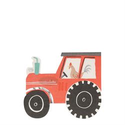 Meri Meri - On The Farm Tractor Napkins - Traktör Peçete - 16lı