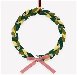 Meri Meri - Paper Leaf & Star Wreath - Yapraklar & Yıldızlar Süs