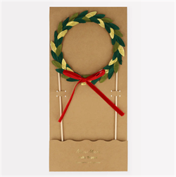 Meri Meri - Paper Wreath Cake Topper - Kağıt Çelenkli Pasta Süsü